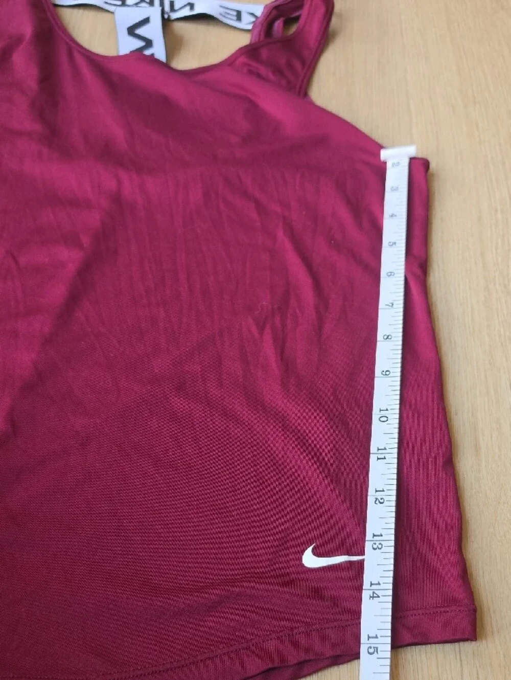 Nike Women's Raspberry Scoop Tank with White Branded Back Strap